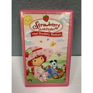 Meet Strawberry Shortcake VHS Video Tape Cartoon Vintage Pink Clamshell Case